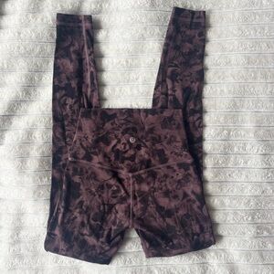 Lululemon Athletica Floral Print Leggings - Brown